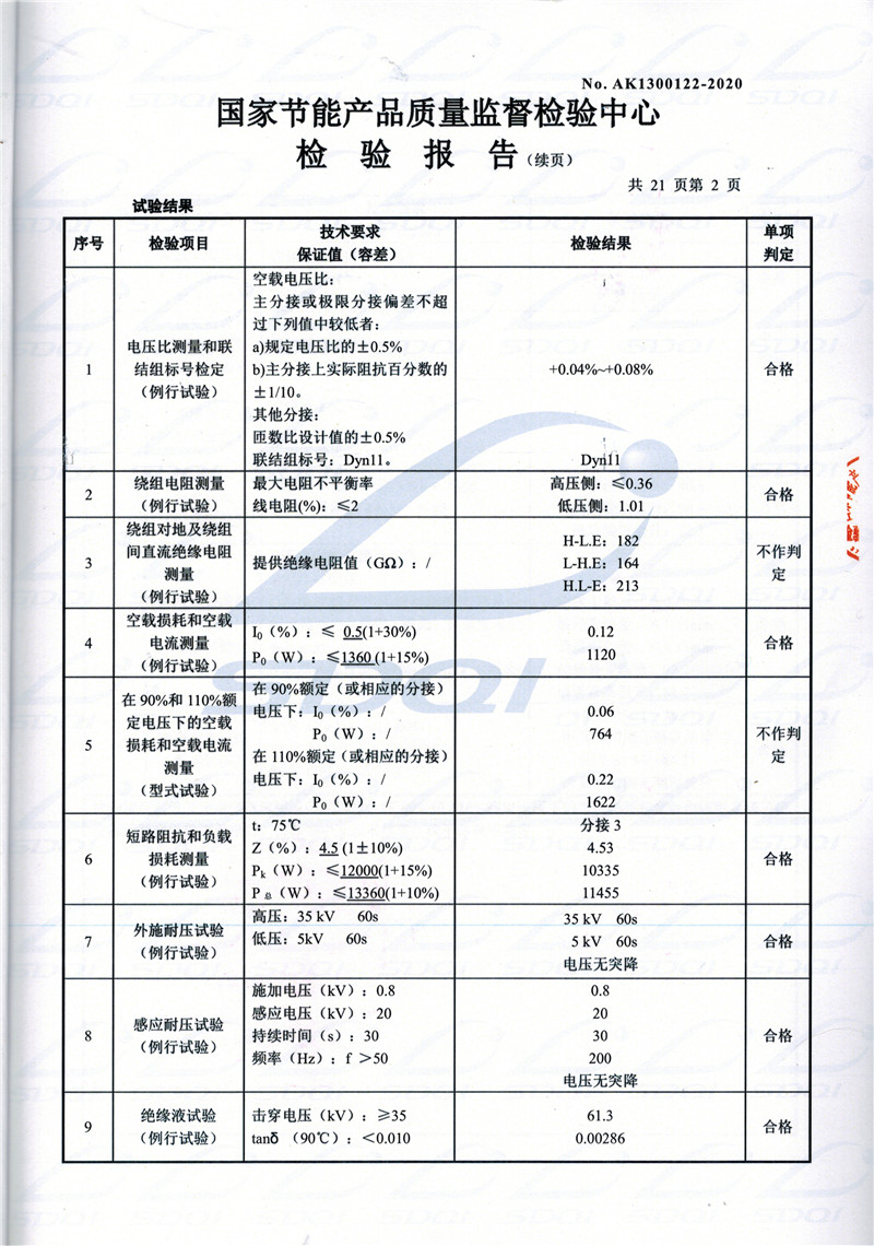 高低压试验报告-S11-1250凤县凤县凤县油浸式变压器-2.jpg